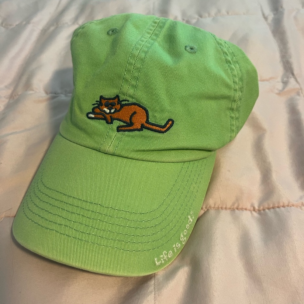 life is good green cat nap hat